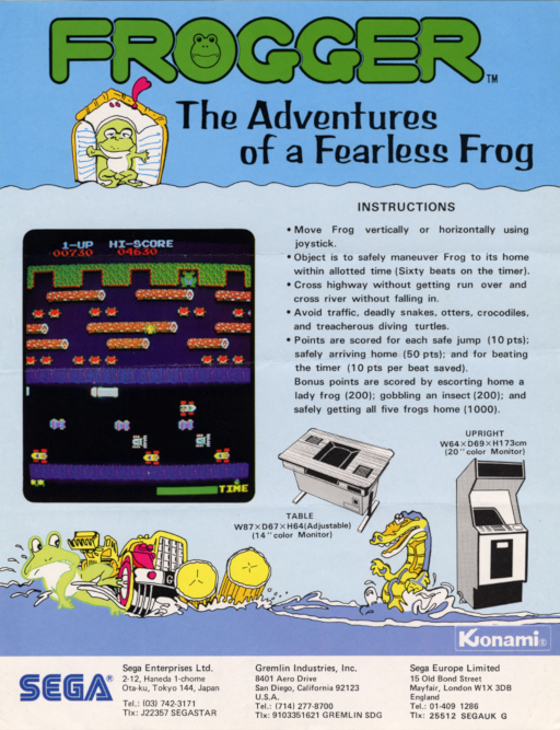 Frogger (Moon Cresta hardware) [No Sound] Arcade Game Cover